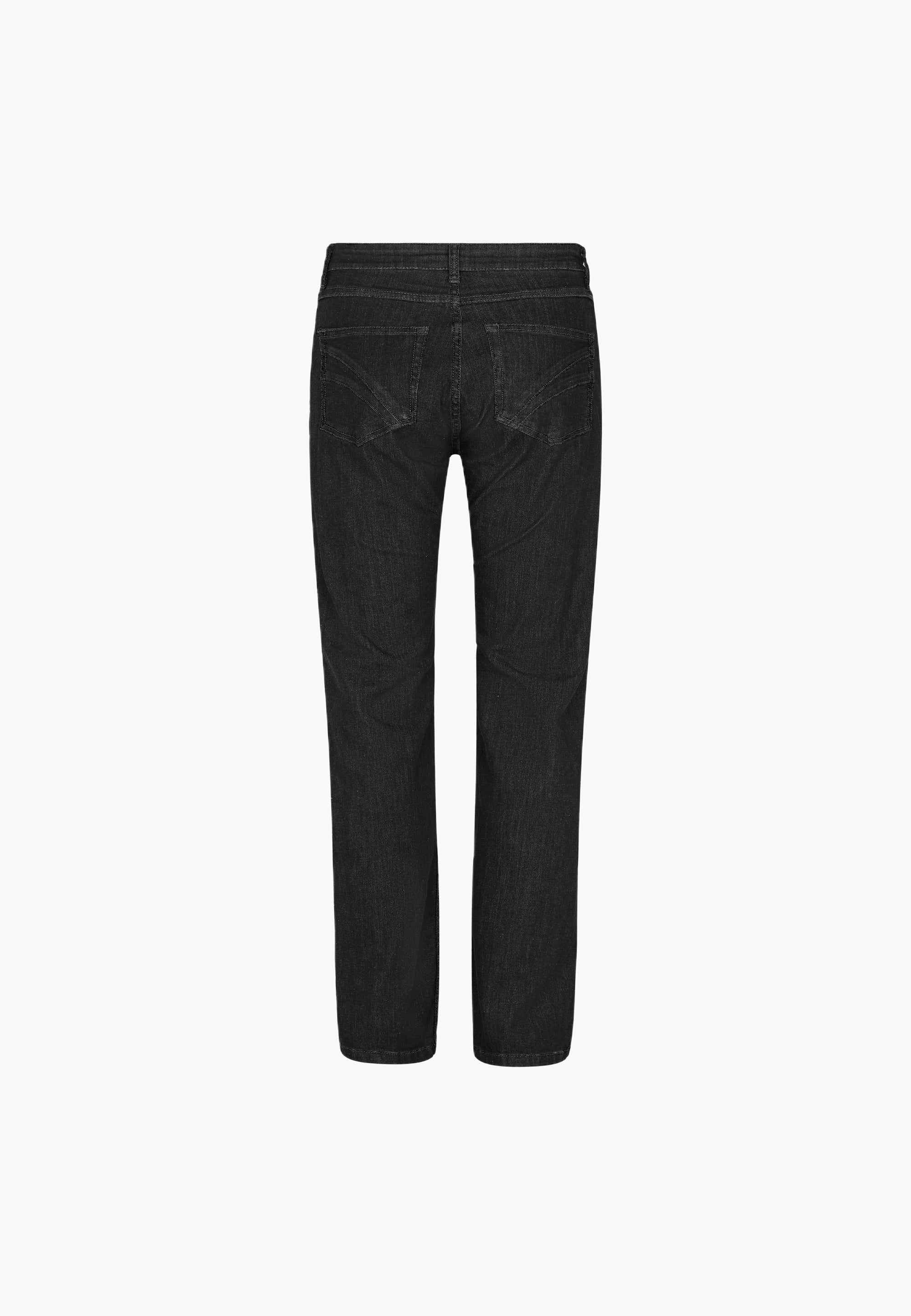 LAURIE  Charlotte Regular - Medium Length - Ecolabel Trousers REGULAR 99520 Washed Black Denim