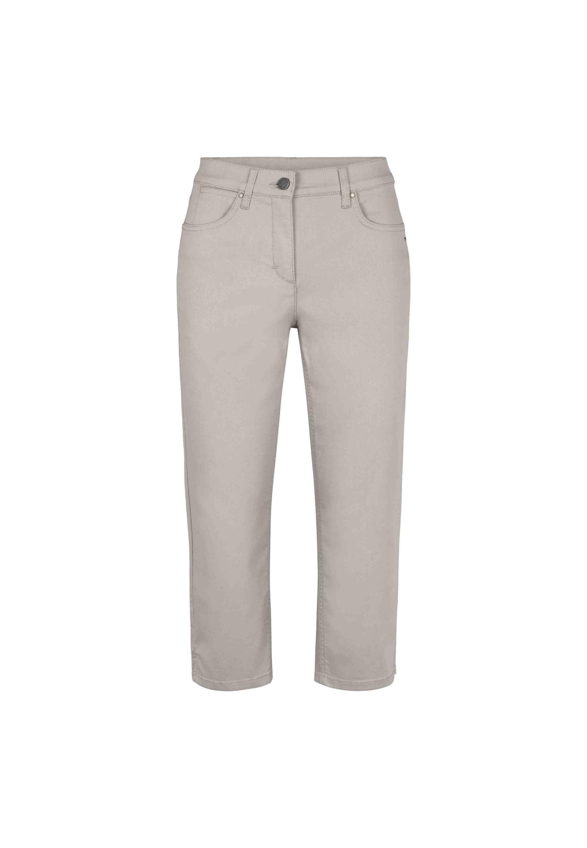 LAURIE  Charlotte Regular Capri Housut Trousers REGULAR 25107 Grey Sand