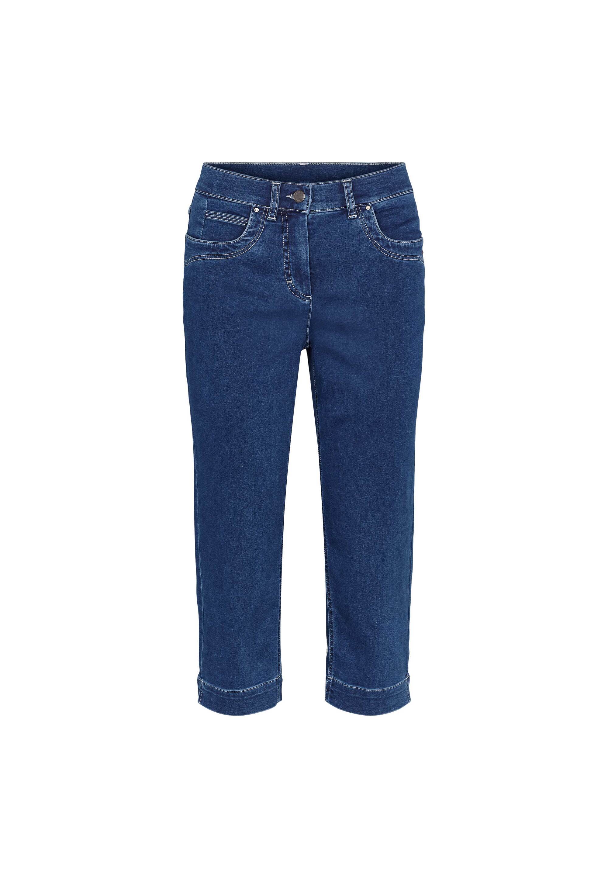LAURIE Charlotte Regular Capri Medium Length Trousers REGULAR 43515 Medium Blue Denim