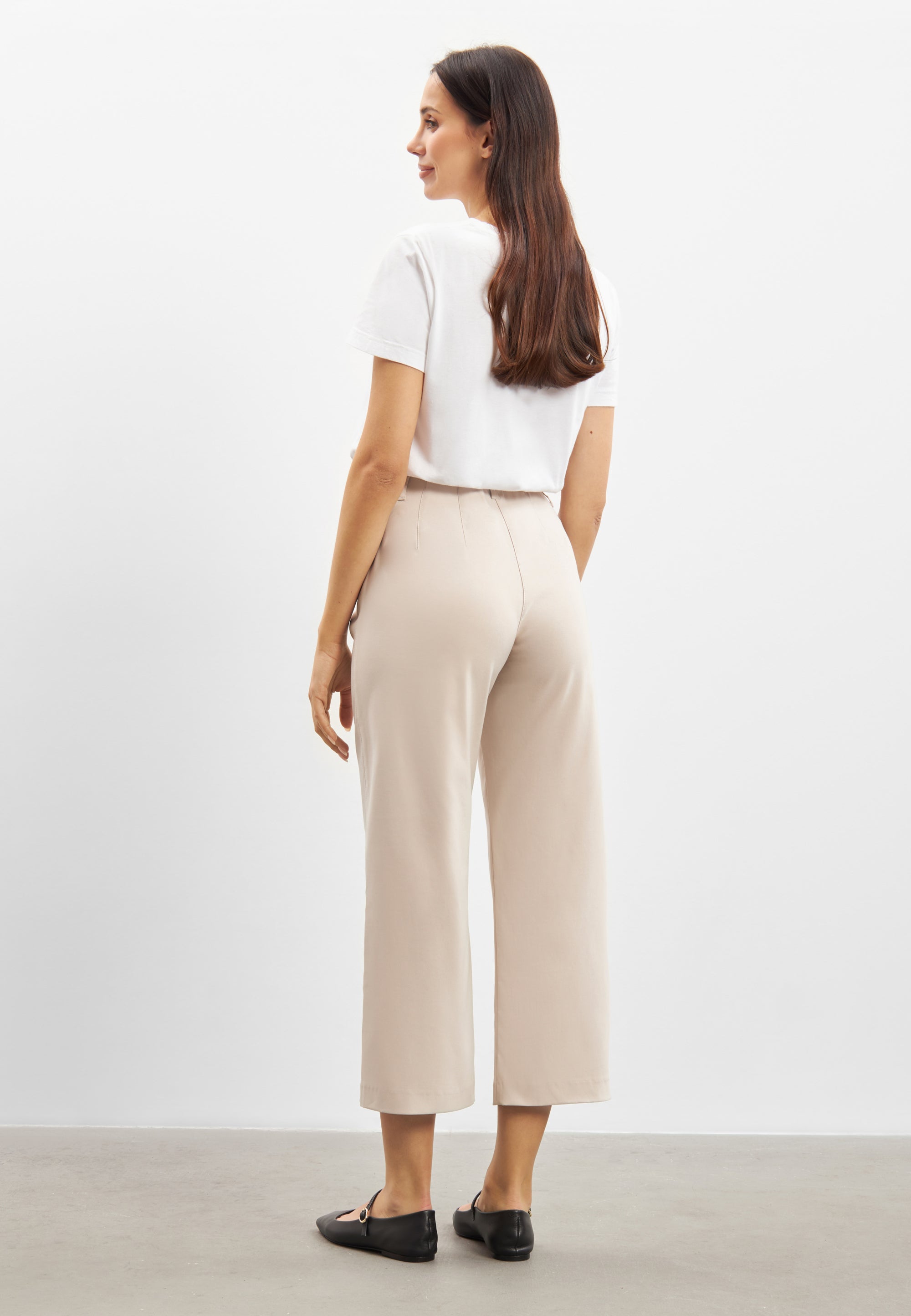 LAURIE  Donna Loose Crop Trousers LOOSE 25000 Grey Sand