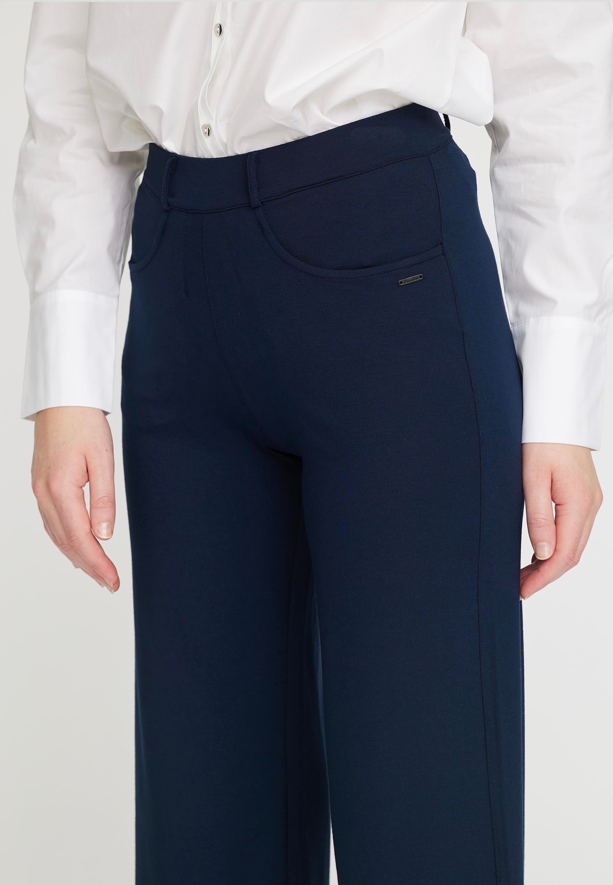 LAURIE Donna Loose Crop Trousers LOOSE 49104 Navy