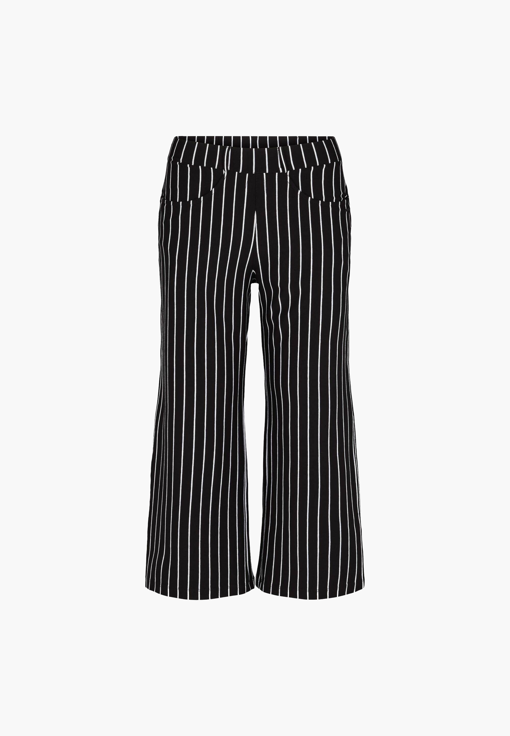 LAURIE Donna Loose Crop Trousers LOOSE 99222 Black Stripe