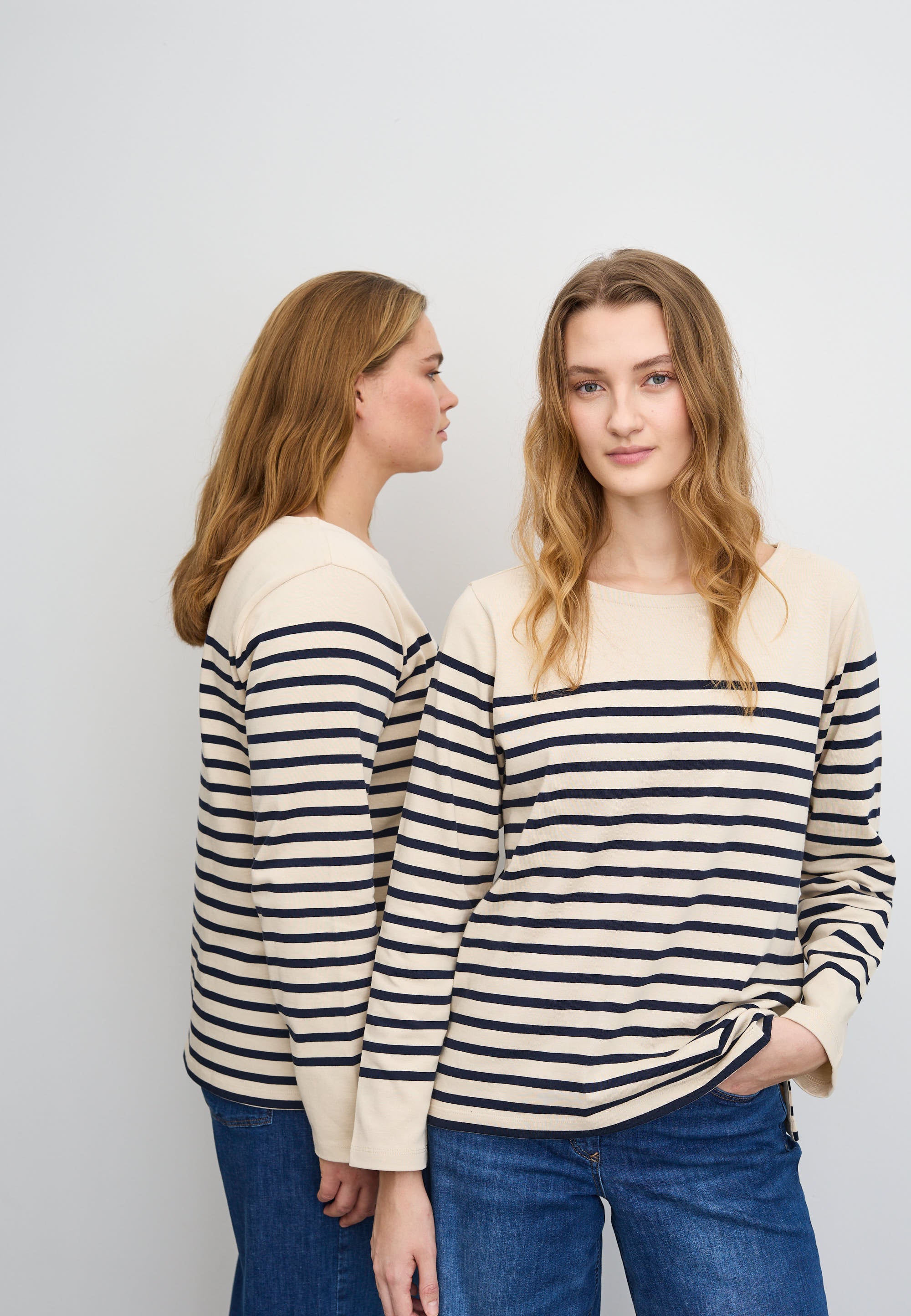 LAURIE  Gabrielle Breton Shirt LS Sweatshirts 99013 Black Birch Stripe