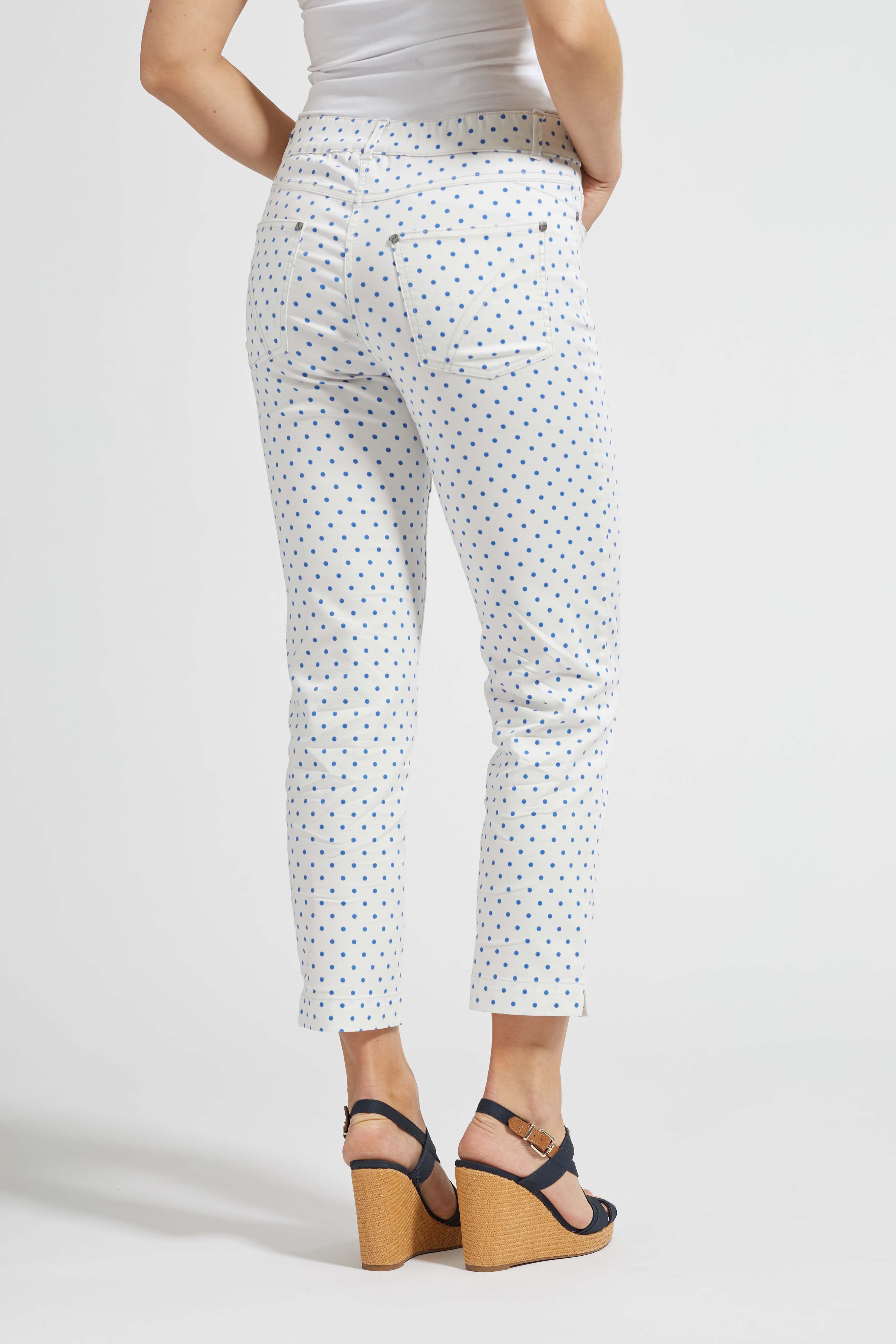 LAURIE  Hannah Regular - Extra Short Length Trousers REGULAR 45402 Strong Blue Dots