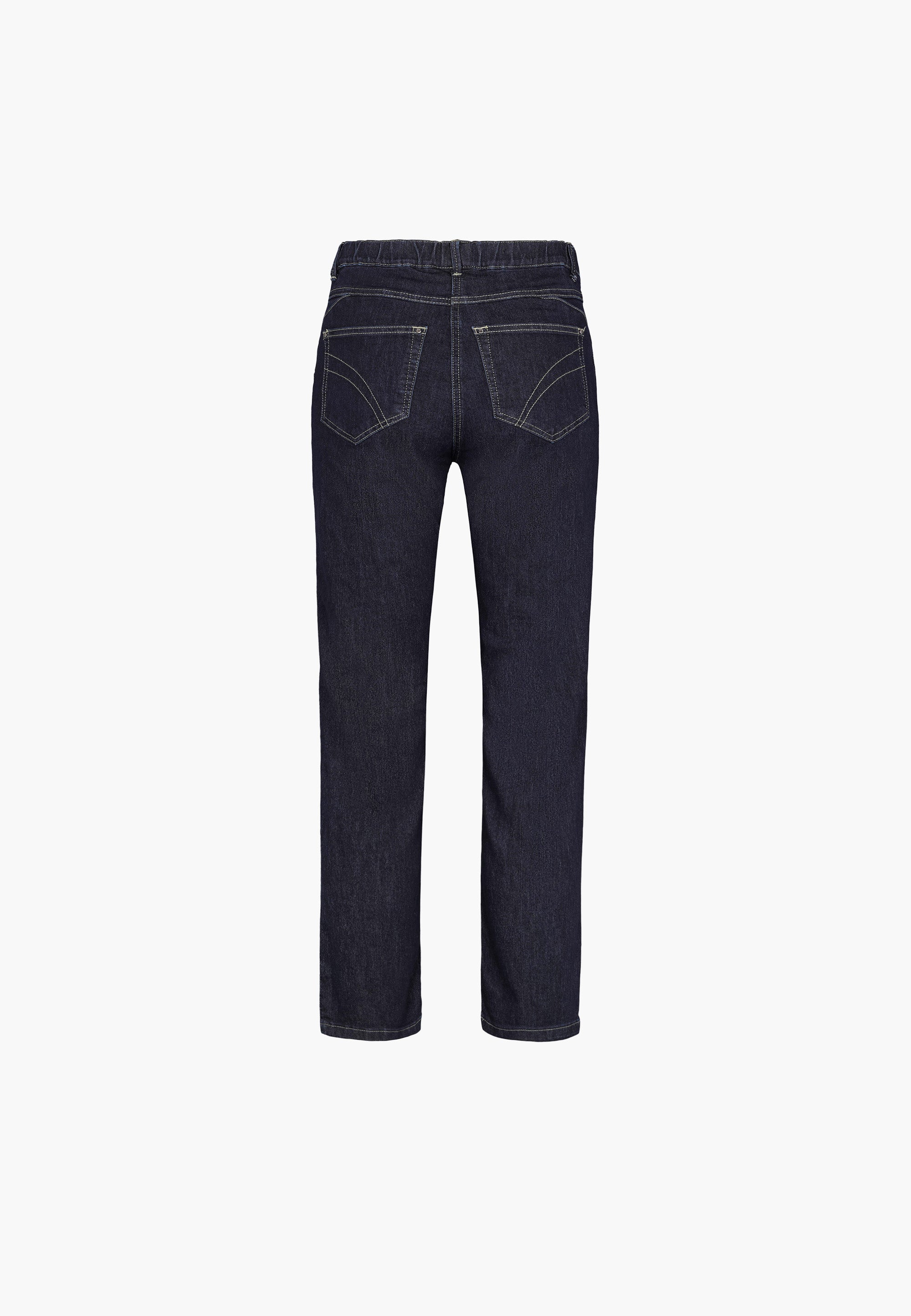 LAURIE  Helen Straight - Medium Length Trousers STRAIGHT 49501 Dark Blue Denim