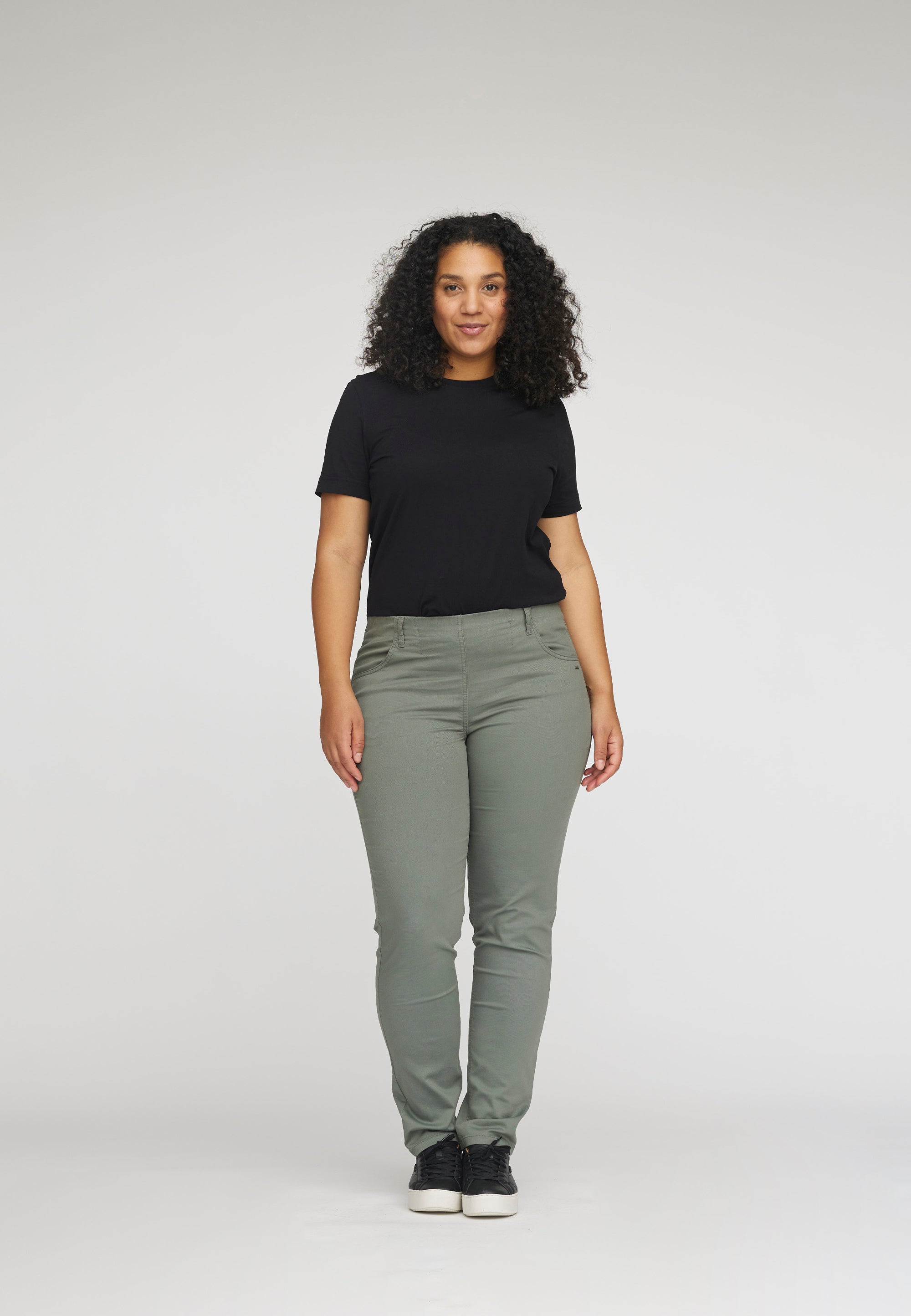 LAURIE  Kelly Regular - Medium Length Trousers REGULAR 54000 Dark Shadow