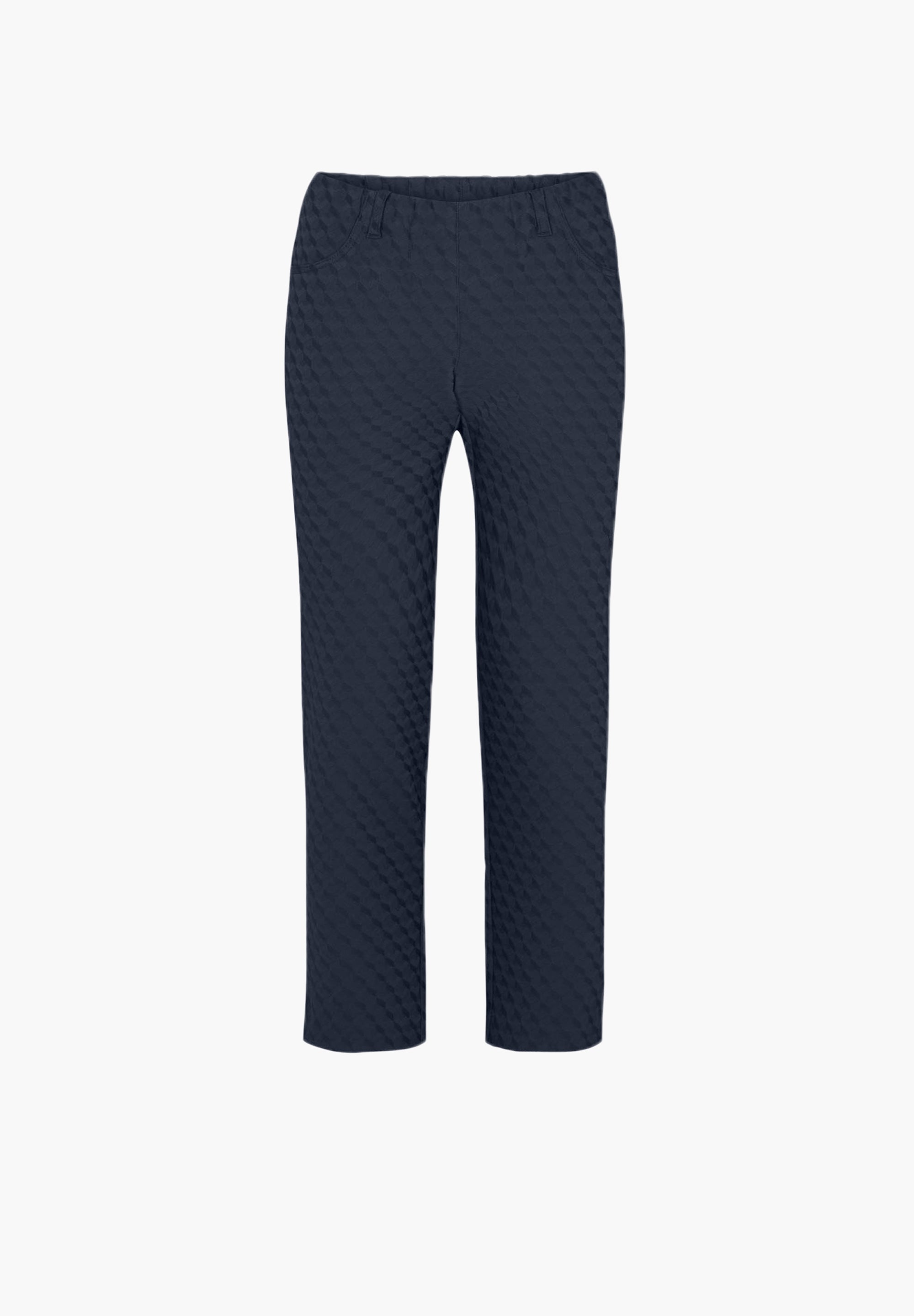 LAURIE Kelly Regular Crop Trousers REGULAR 49603 Navy Jacquard