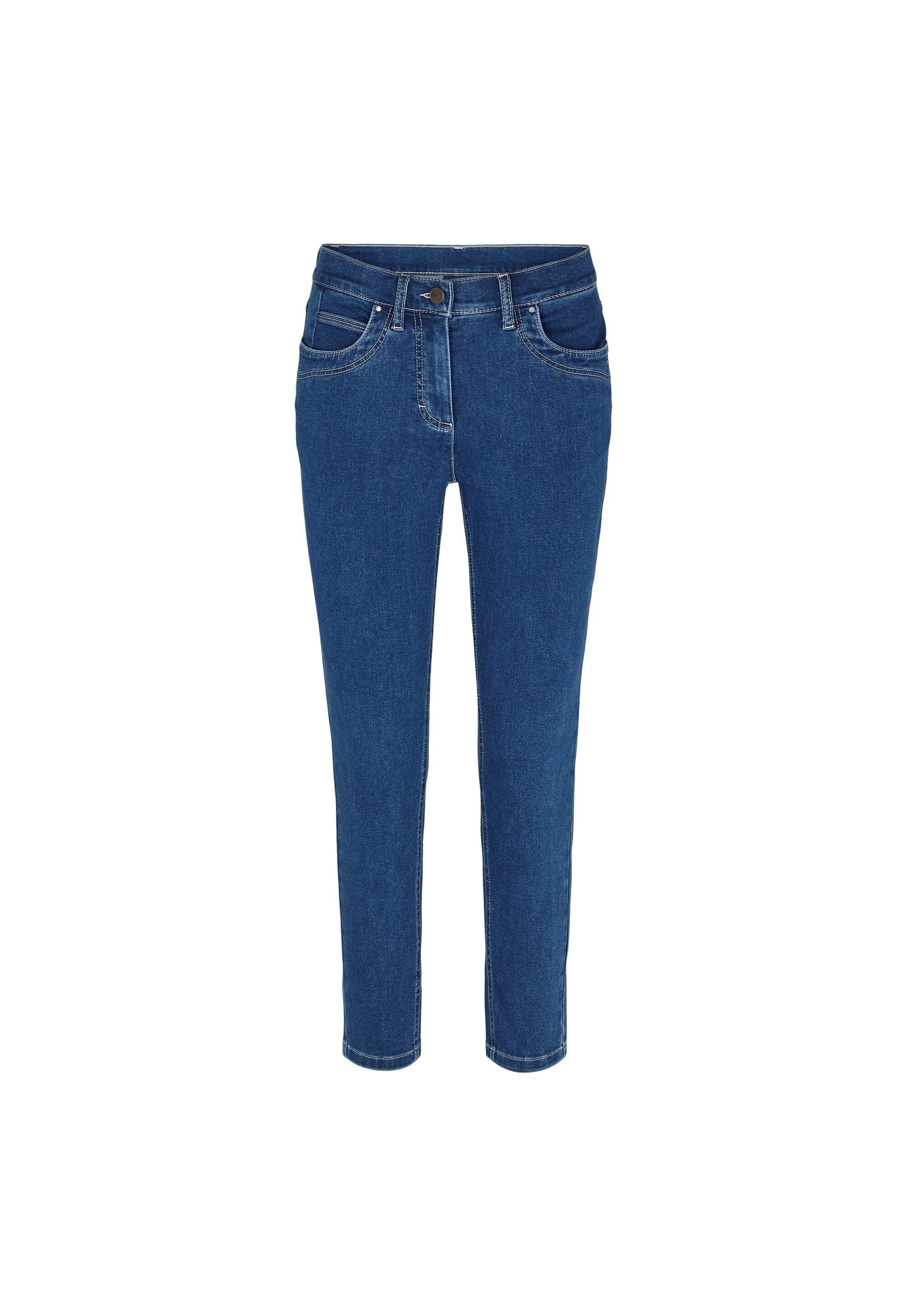 LAURIE Laura Slim Crop Trousers SLIM 43515 Medium Blue Denim