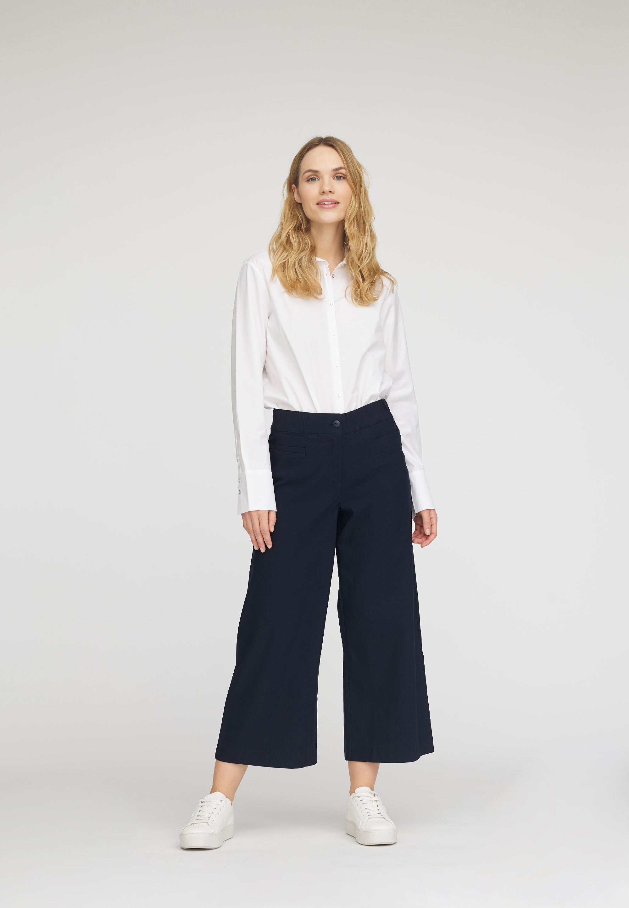 LAURIE Lester Loose Crop Trousers LOOSE 49118 Navy