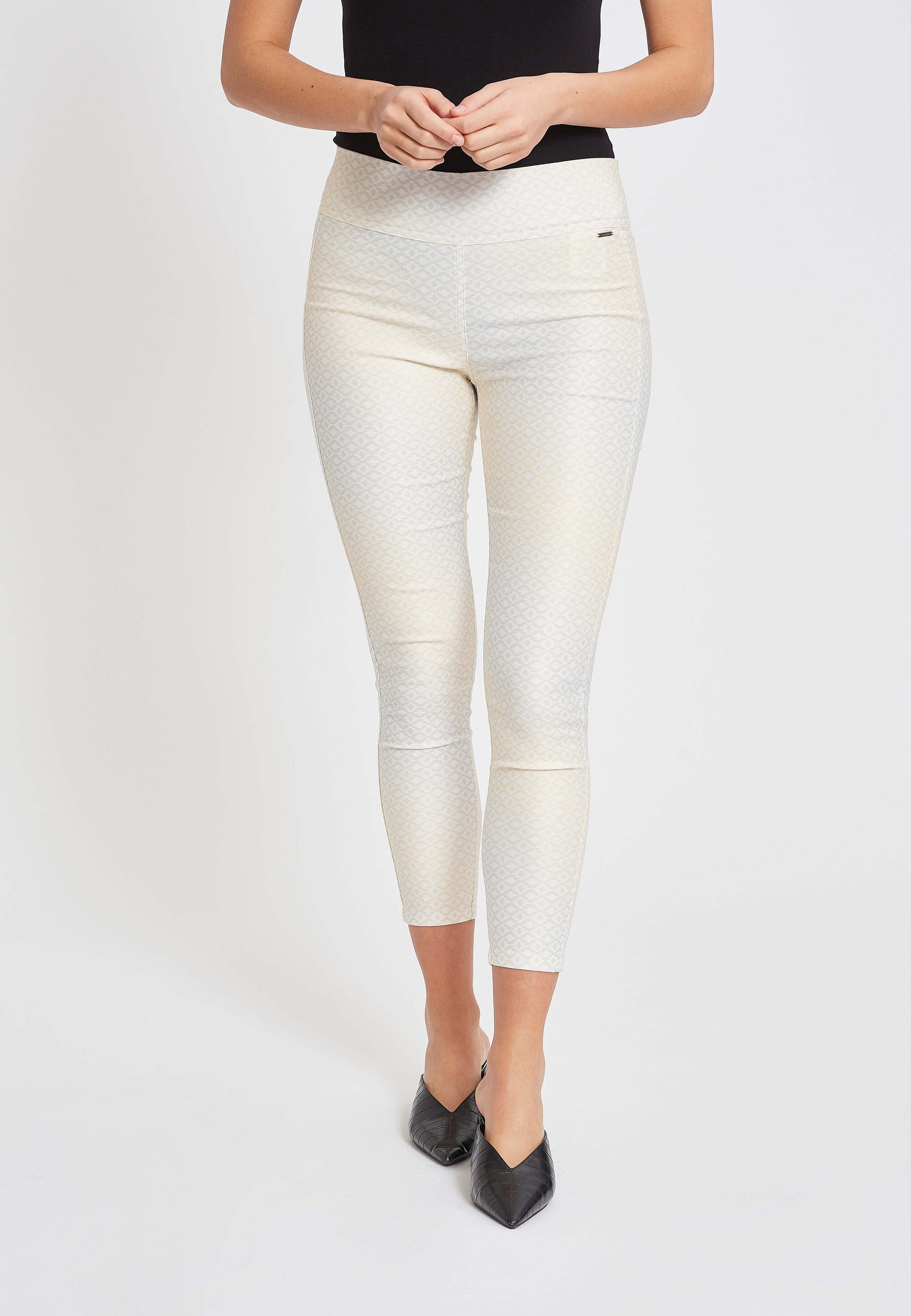 LAURIE  Maya 2 Skinny Crop Trousers SKINNY 10412 Golden Silver Shine