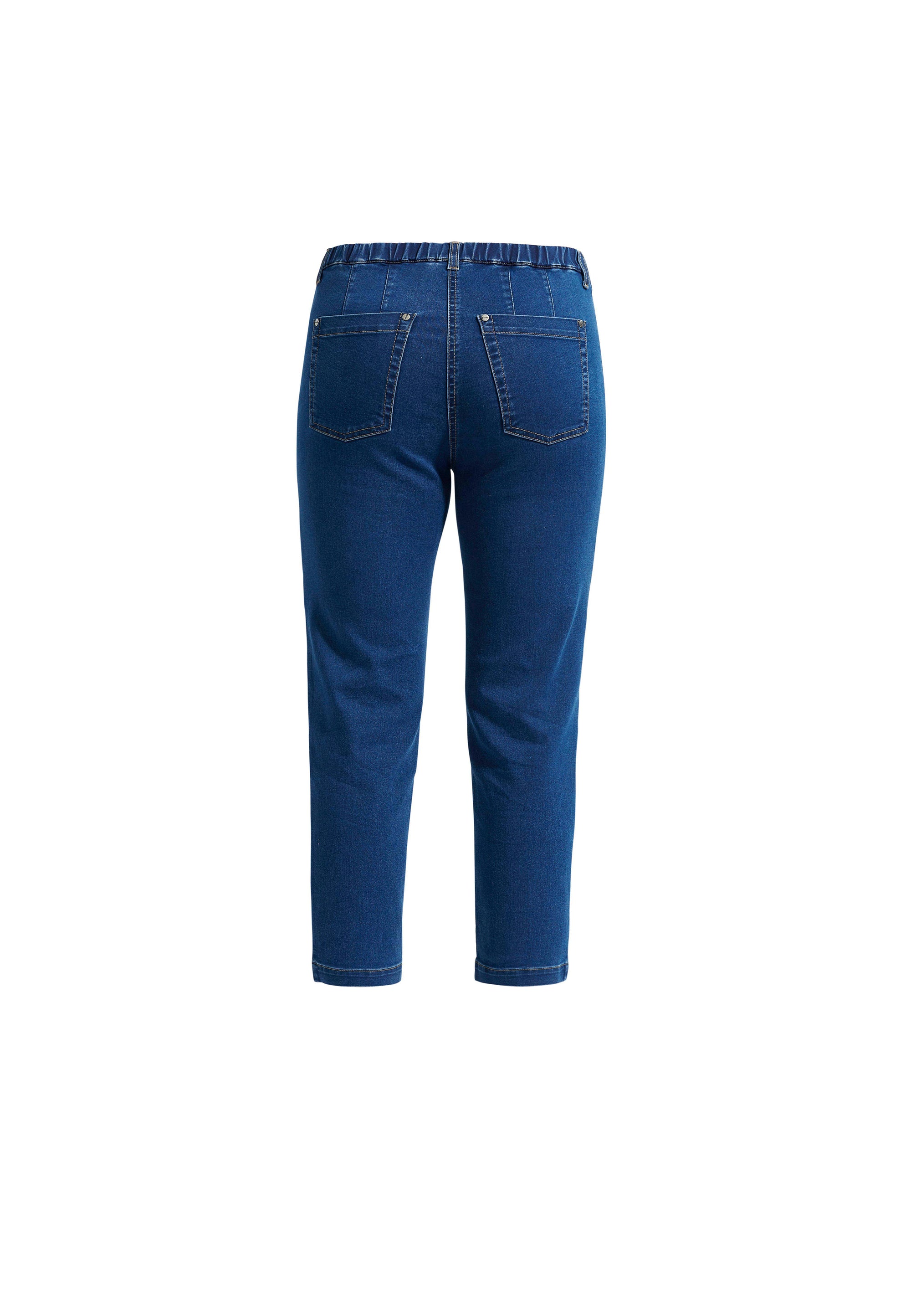LAURIE  Piper Regular Crop Trousers REGULAR 43515 Medium Blue Denim