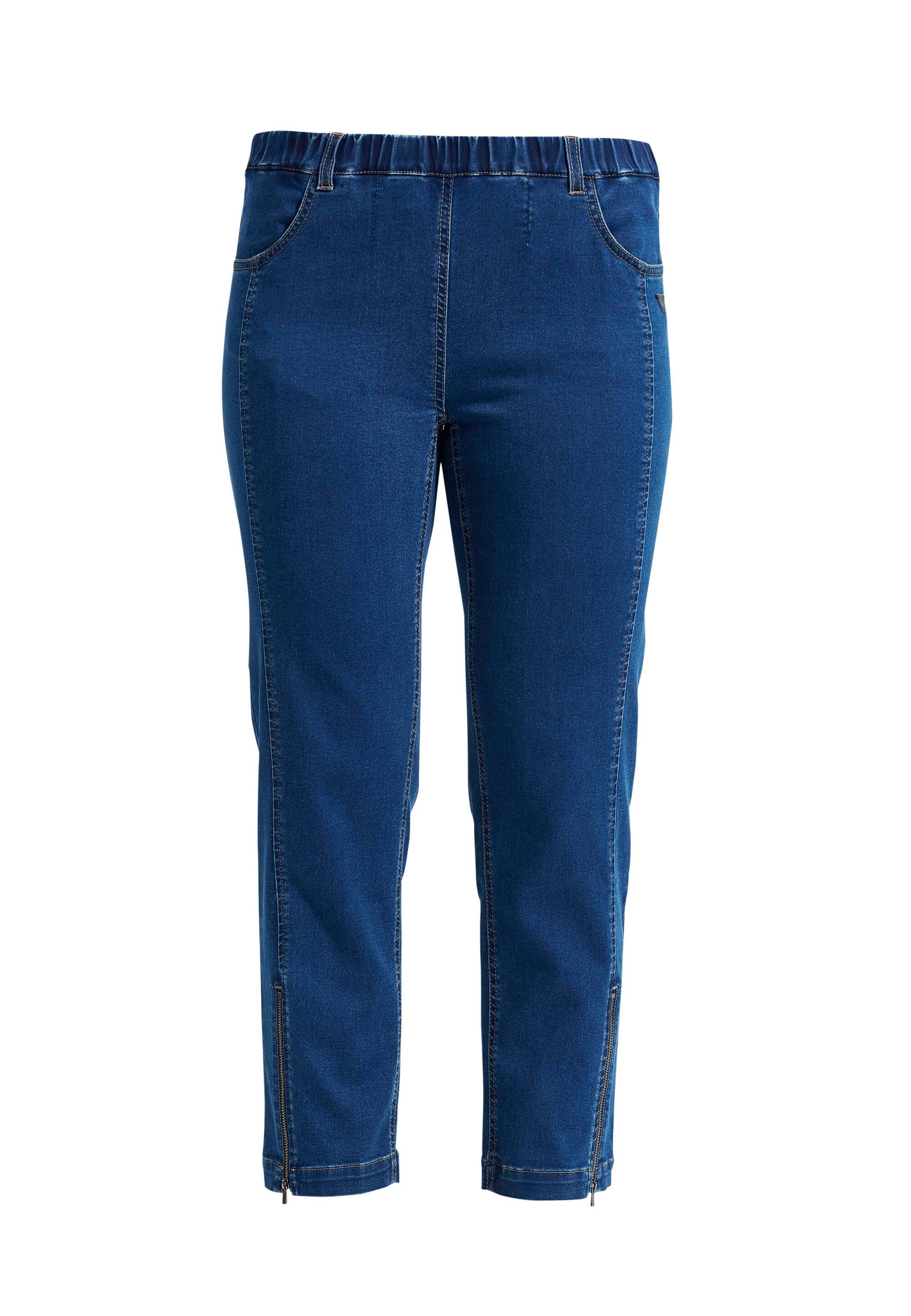 LAURIE  Piper Regular Crop Trousers REGULAR 43515 Medium Blue Denim