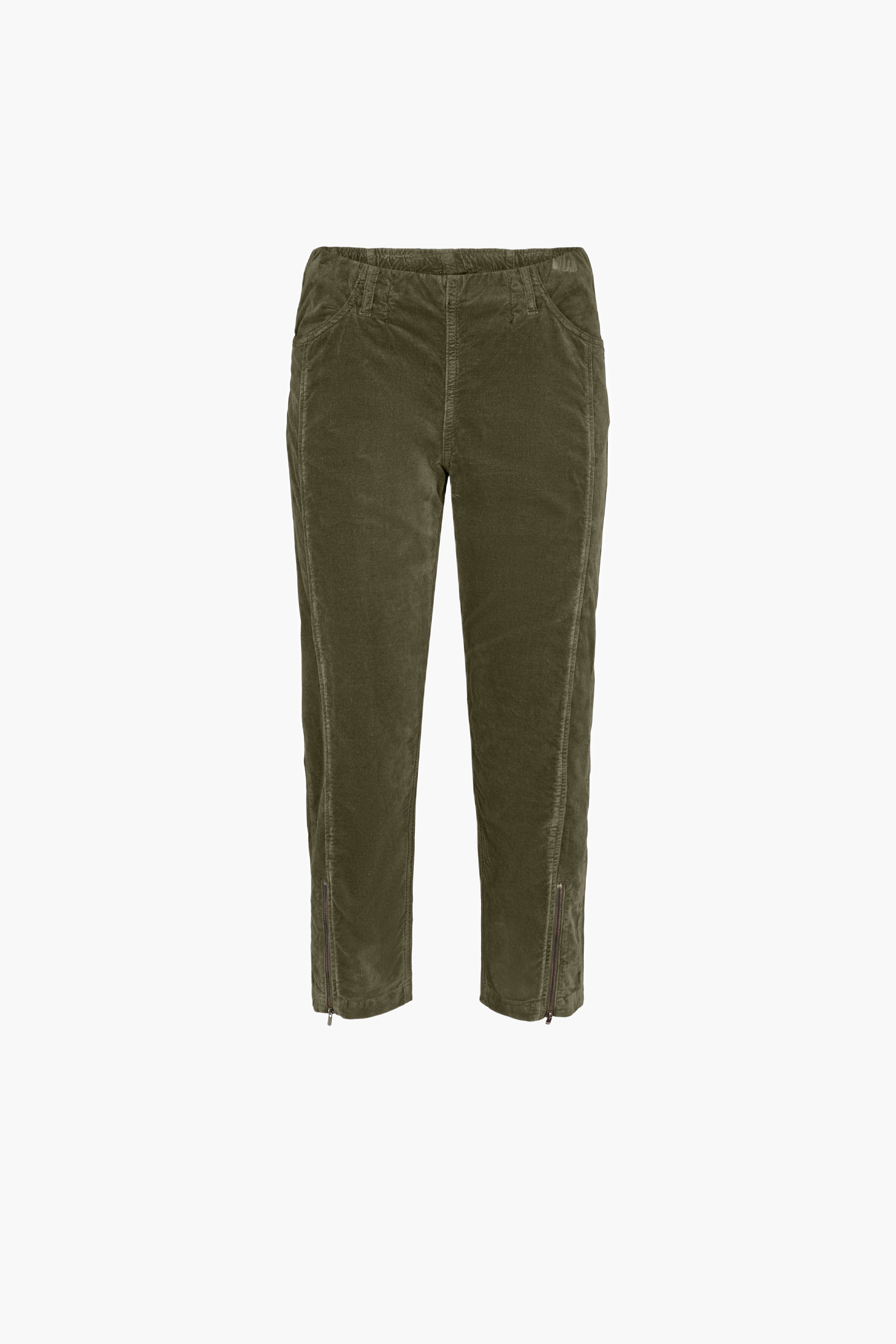 LAURIE  Piper Regular Sametti Crop Trousers REGULAR 55000 Dried Olive