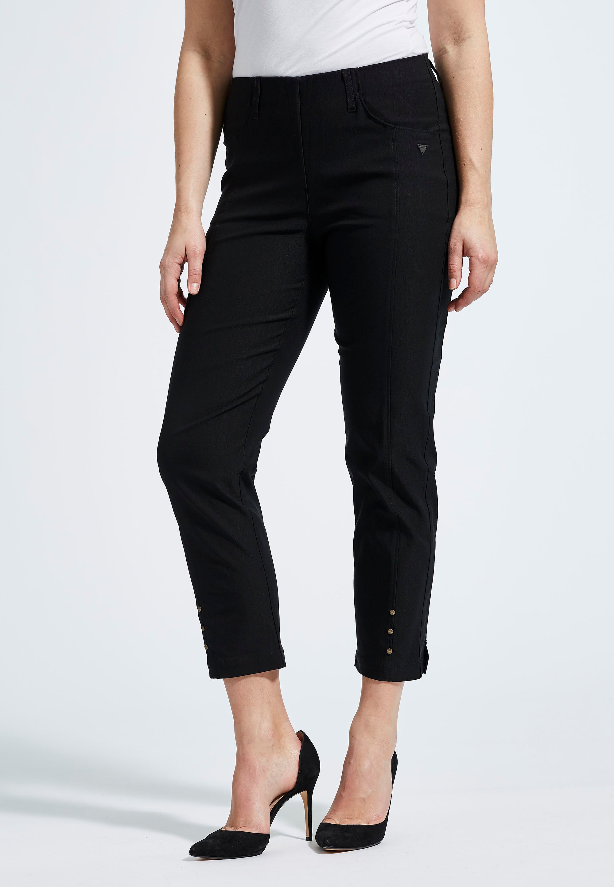 LAURIE  Rose Regular Crop Trousers REGULAR 99970 Black